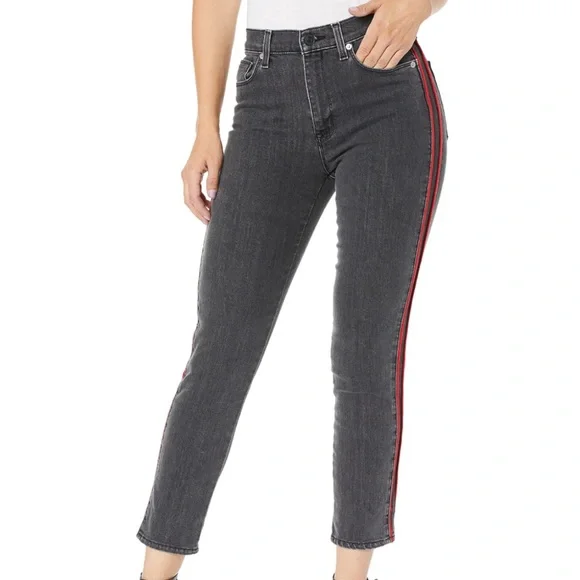 HUDSON Women's Zoeey High Rise Straight Jeans - Cropped With Oversized Hem, Stretch Denim - View #5